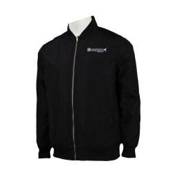 J796 Design Black Net Color Embroidered Logo Jacket Metal Zipper Jacket hk Center J796 Design Black Net Color Embroidered Logo Jacket Metal Zipper Jacket hk Center